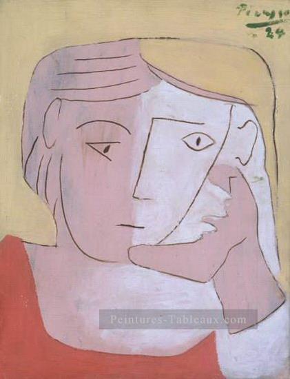 Tete Femme 3 1924 cubist Pablo Picasso Peintures à l'huile
